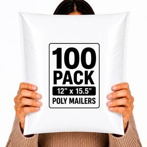 POLYMAILER 100 PACK SHIPPING MAILERS BULK RESELLER STARTER BUSINESS KIT SUPPLIES